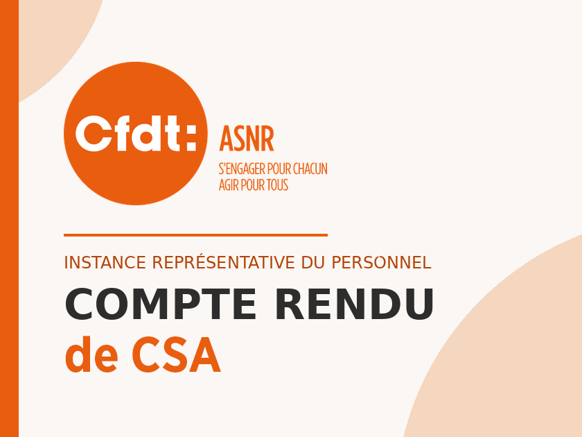 CSA : faits marquants de la réunion du 21 octobre 2026