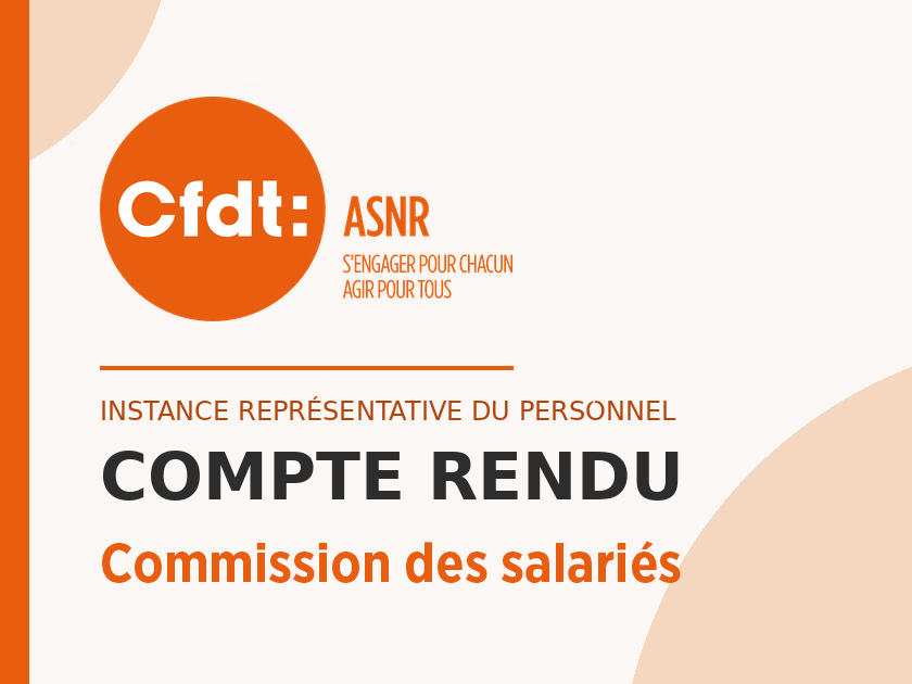 [Salariés] Faits marquants de la commission des salariés du 14/10/2026